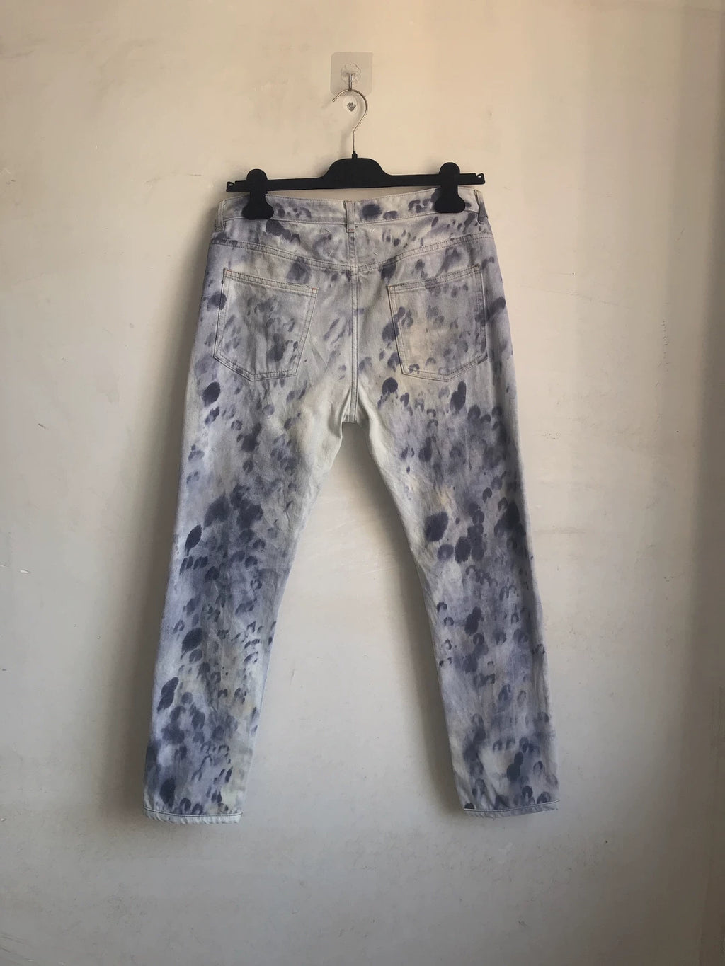 Maison Margiela Oil Stain Drip-Dyed 9‑Inch Jeans