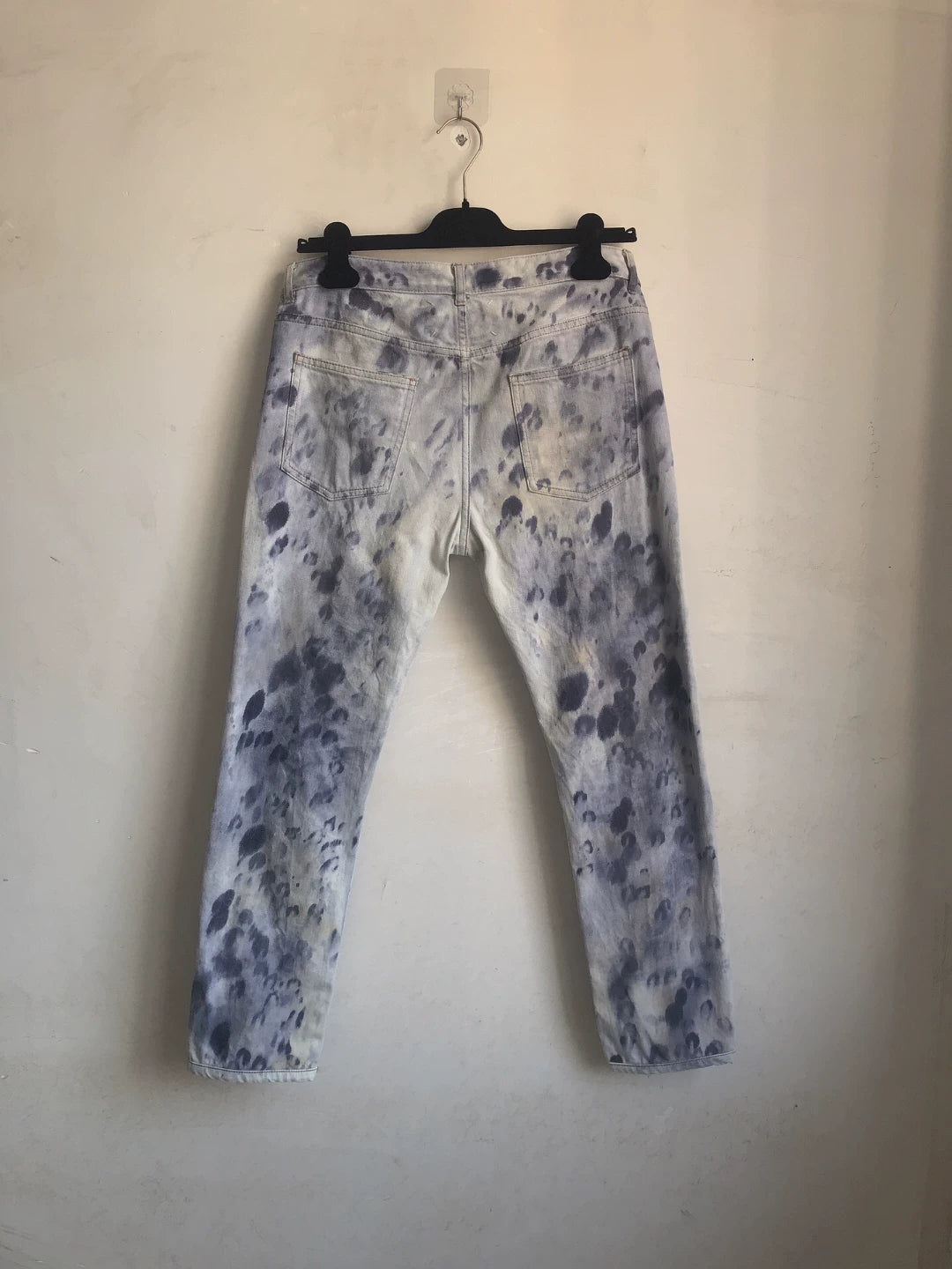 Maison Margiela Oil Stain Drip-Dyed 9‑Inch Jeans