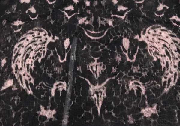 Jean Paul Gaultier Vintage Dark Floral Mesh Cardigan