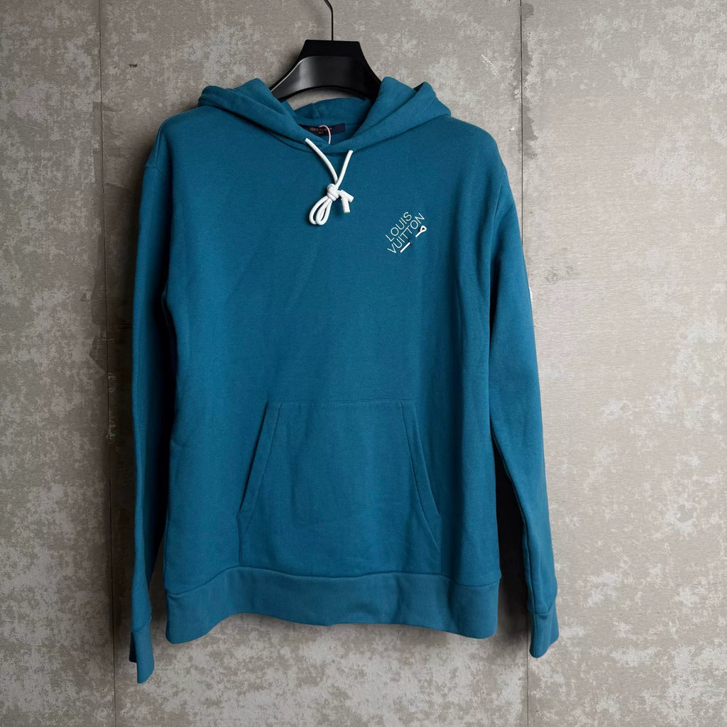 Louis Vuitton Lake Blue Pin Embroidered Hoodie