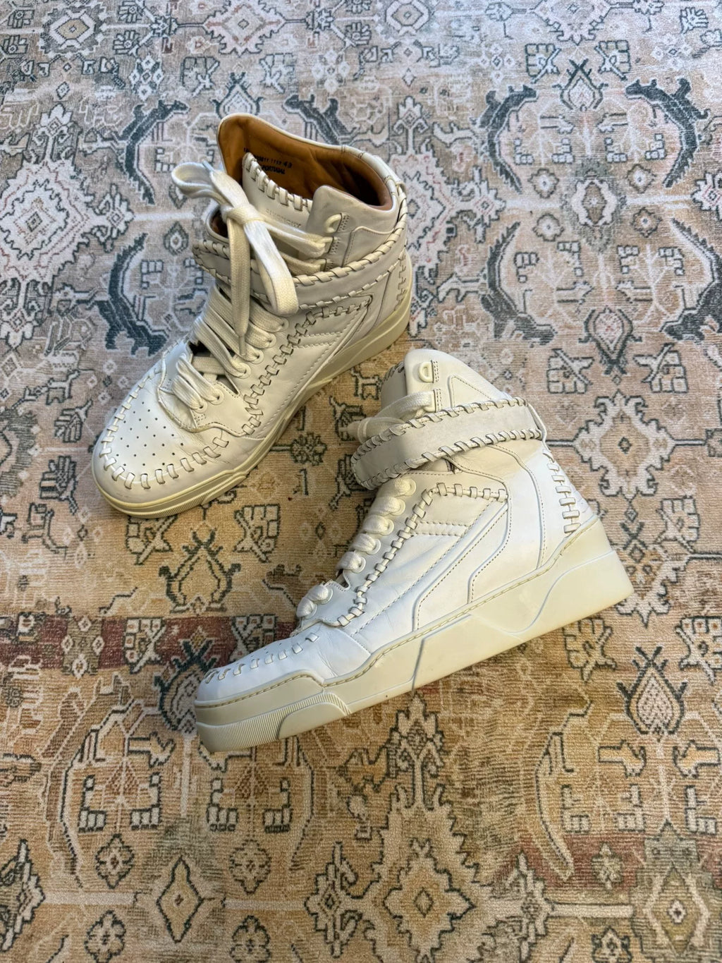Givenchy White Strap High-Top Sneakers