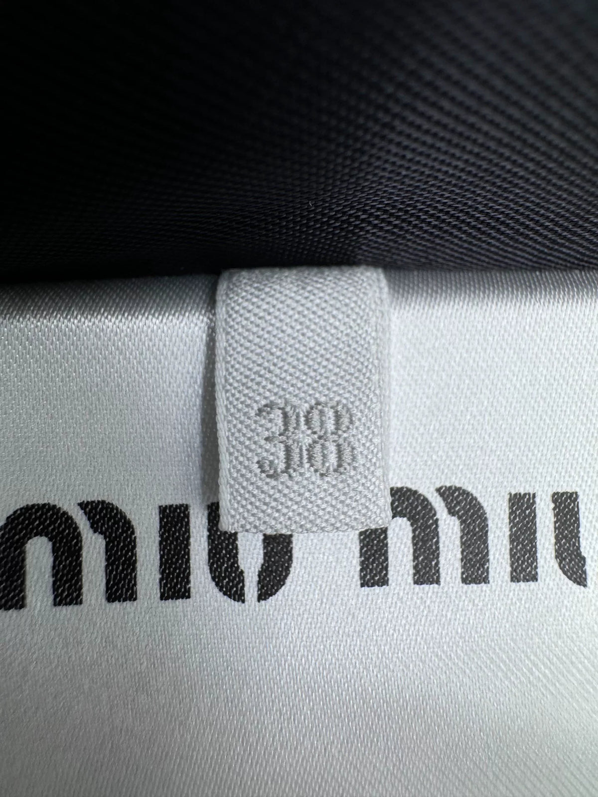 MiuMiu logo Blue White Feather Letter Patch Single-Breasted Jacket