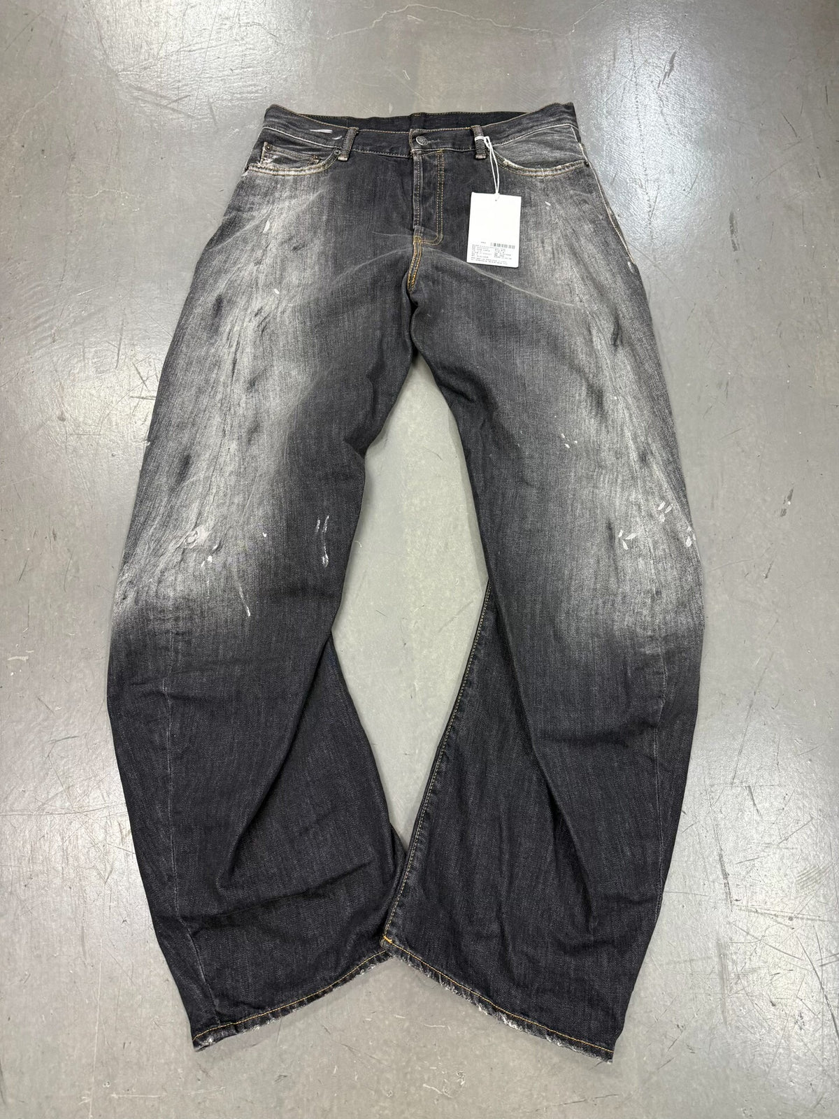 Acne Studios 2006f Black Paint-Splatter Jeans