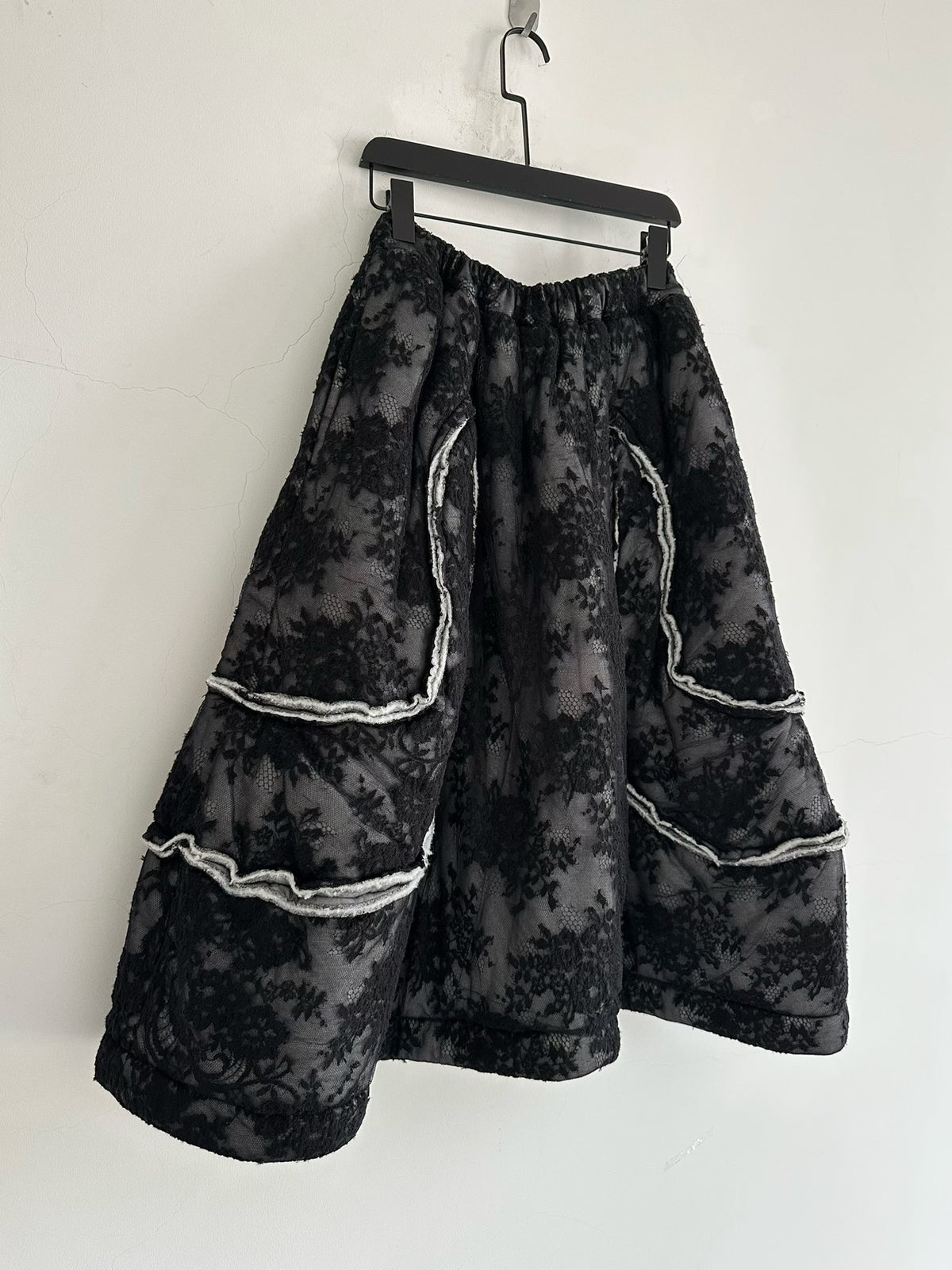 Comme Des Garcons Rei Kawakubo 2017 Main Line Crochet Lace Quilted Skirt