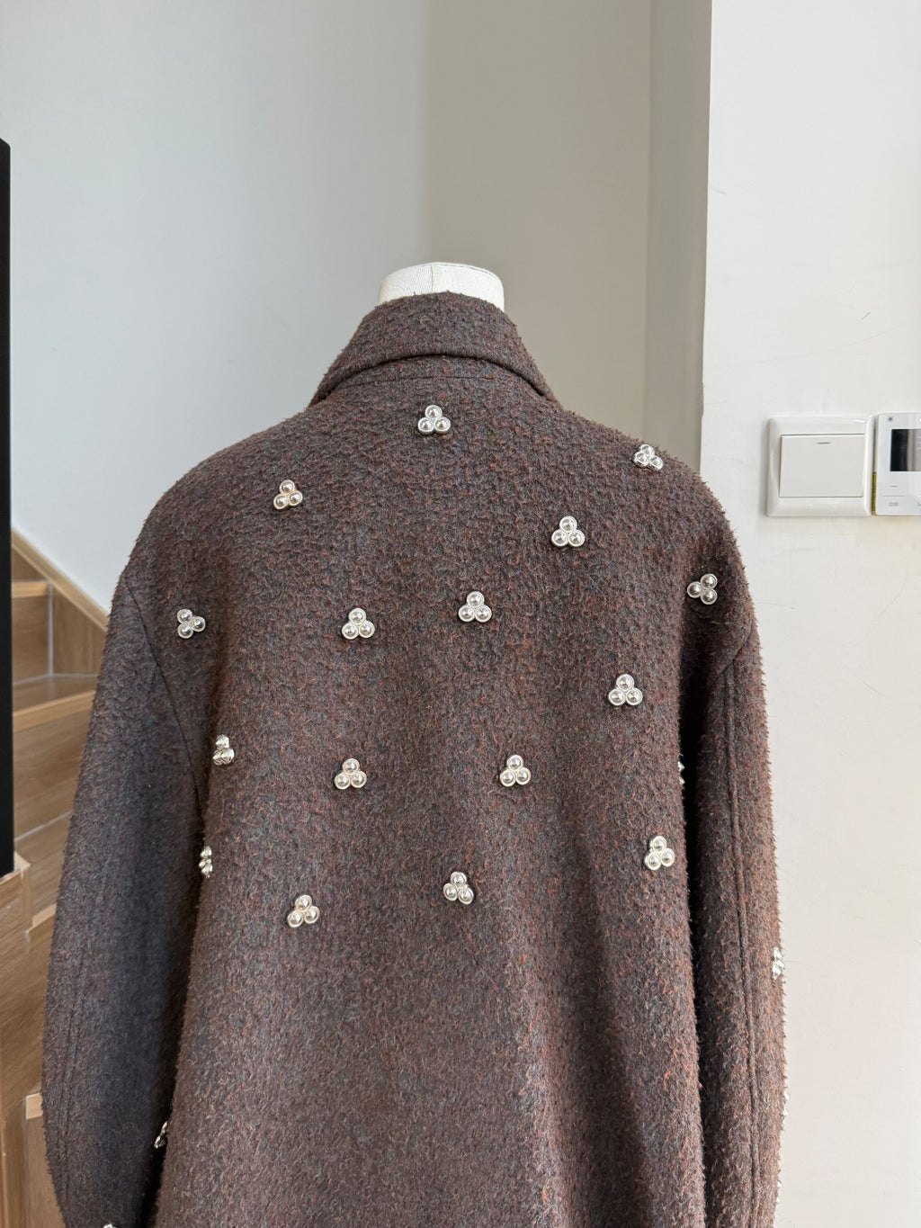 Namacheko Eternal Flower Beaded Collared Coat
