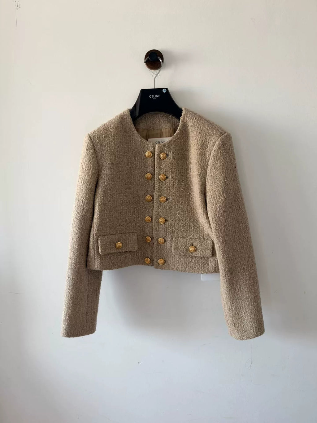 Celine Double-Breasted Tweed Jacket