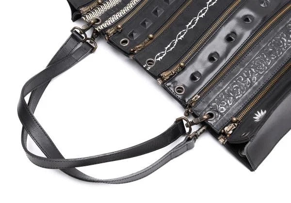 Jean Paul Gaultier Dragon‑Pattern Deconstructed Zip Bag