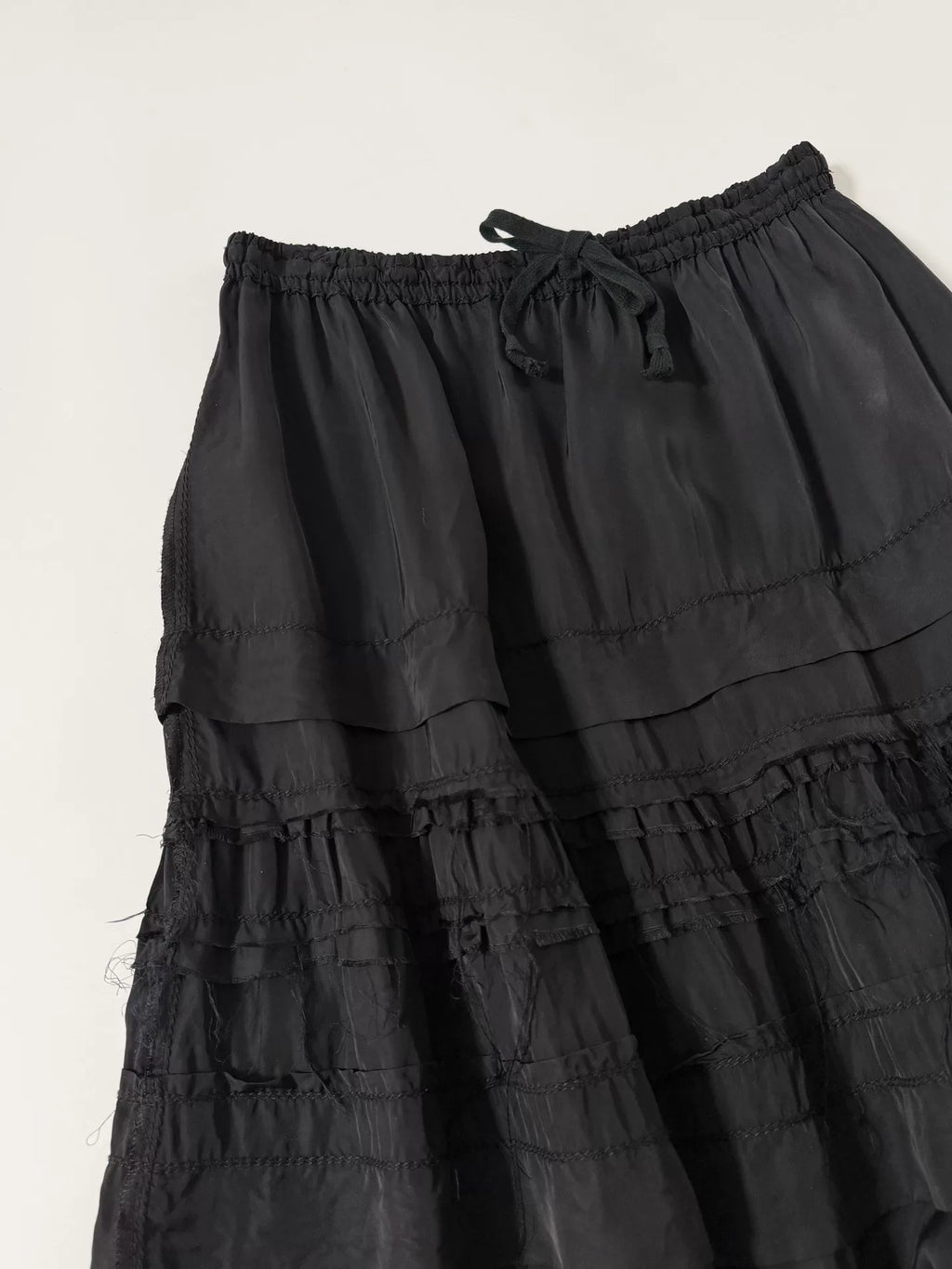 Comme Des Garcons Copper Silk Lace Tiered Skirt - Devines