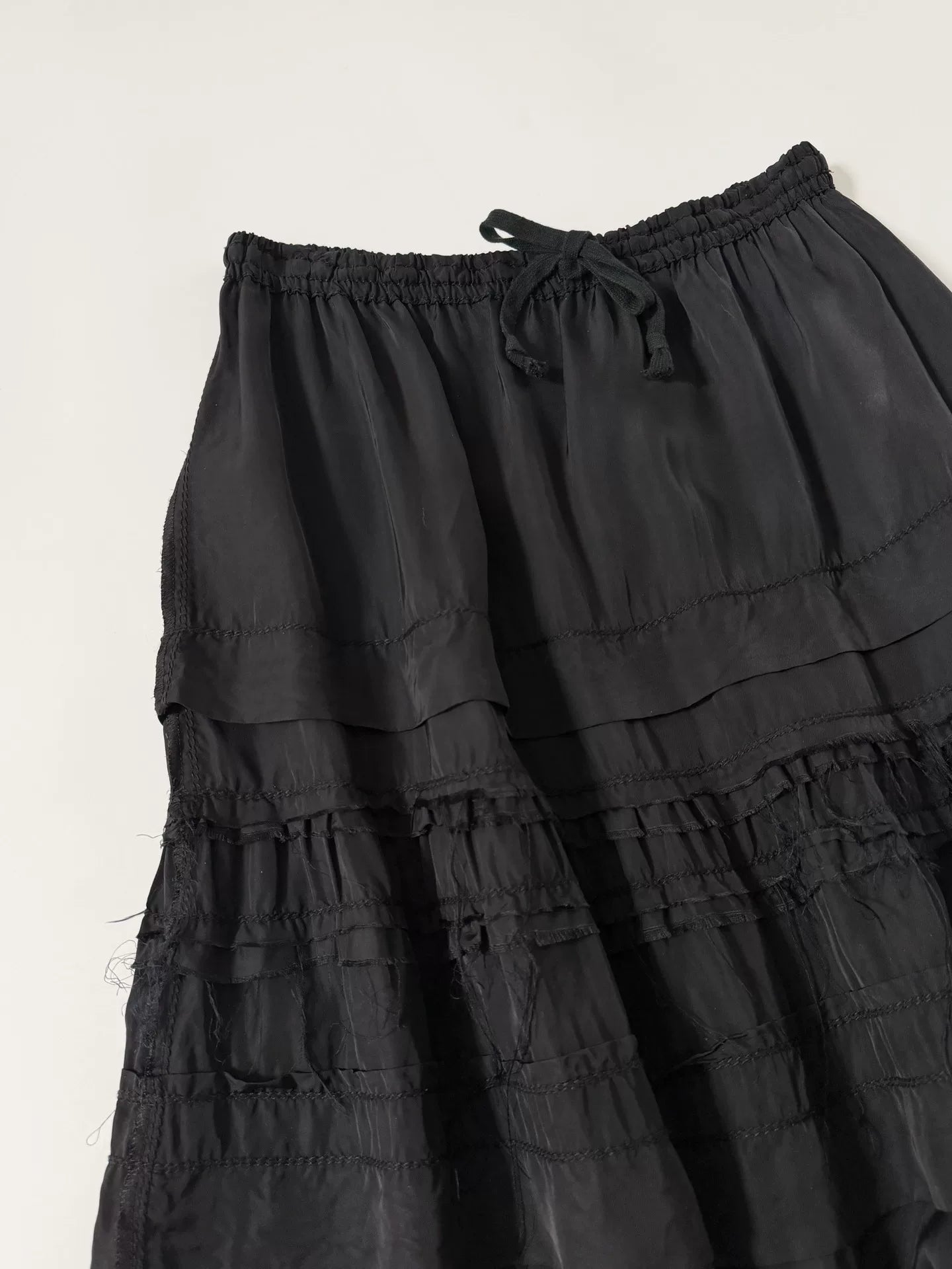 Comme Des Garcons Copper Silk Lace Tiered Skirt - Devines