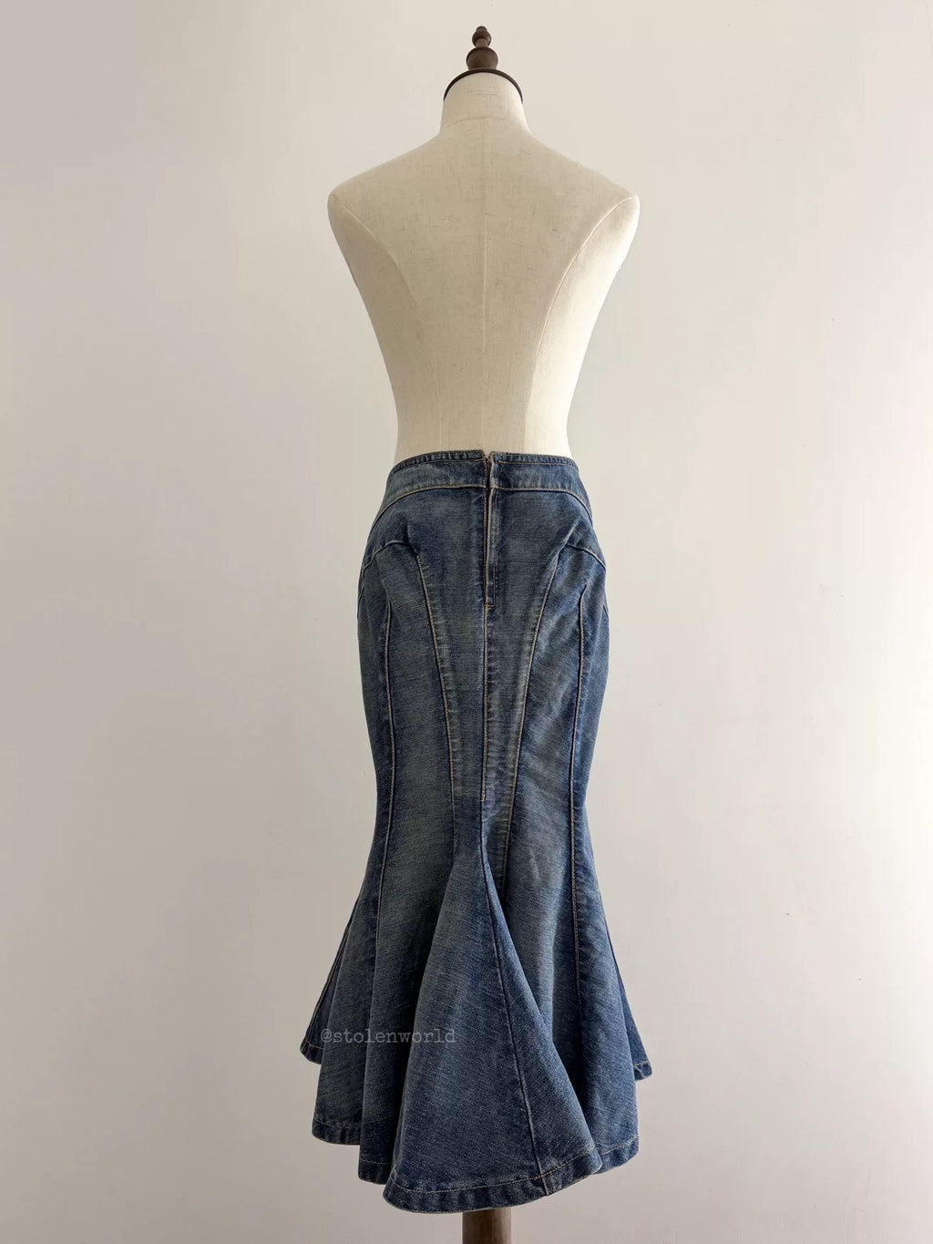 Junya Watanabe Deconstructed Denim Mermaid Skirt - Devines