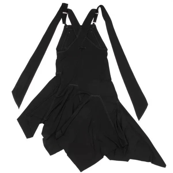 Jean Paul Gaultier Vintage Black Denim Mermaid Pinafore Dress