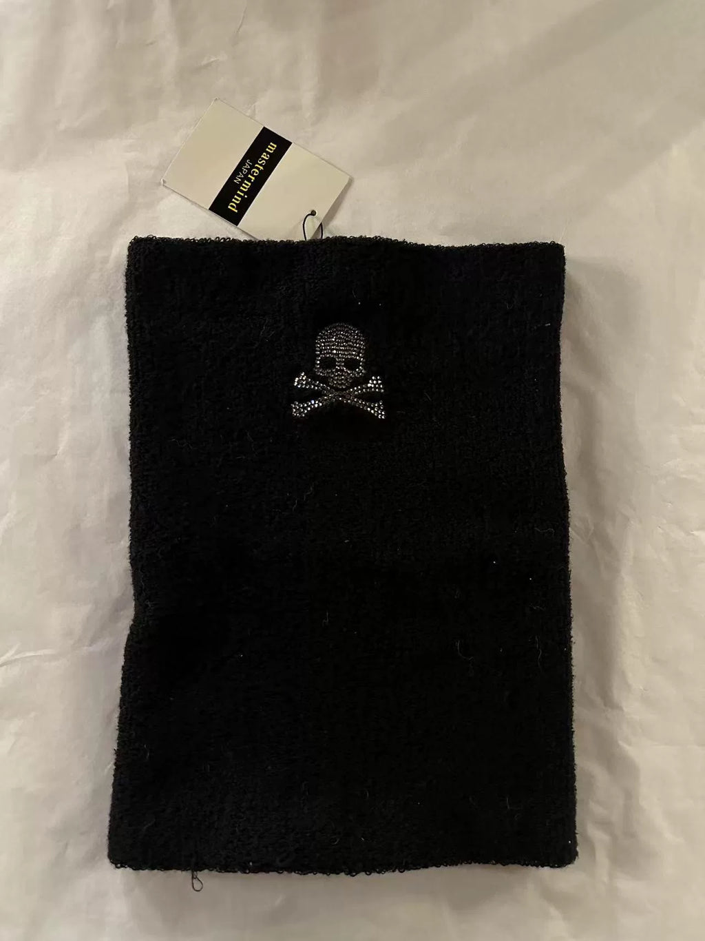 mastermind Japan Sample Black Rhinestone Skull Scarf