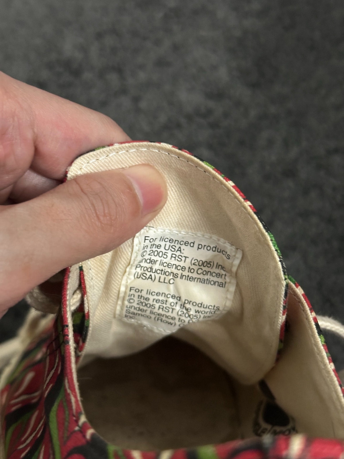 Comme Des Garcons 06SS Runway Mainline Rolling Stones All-Over Print Shoes