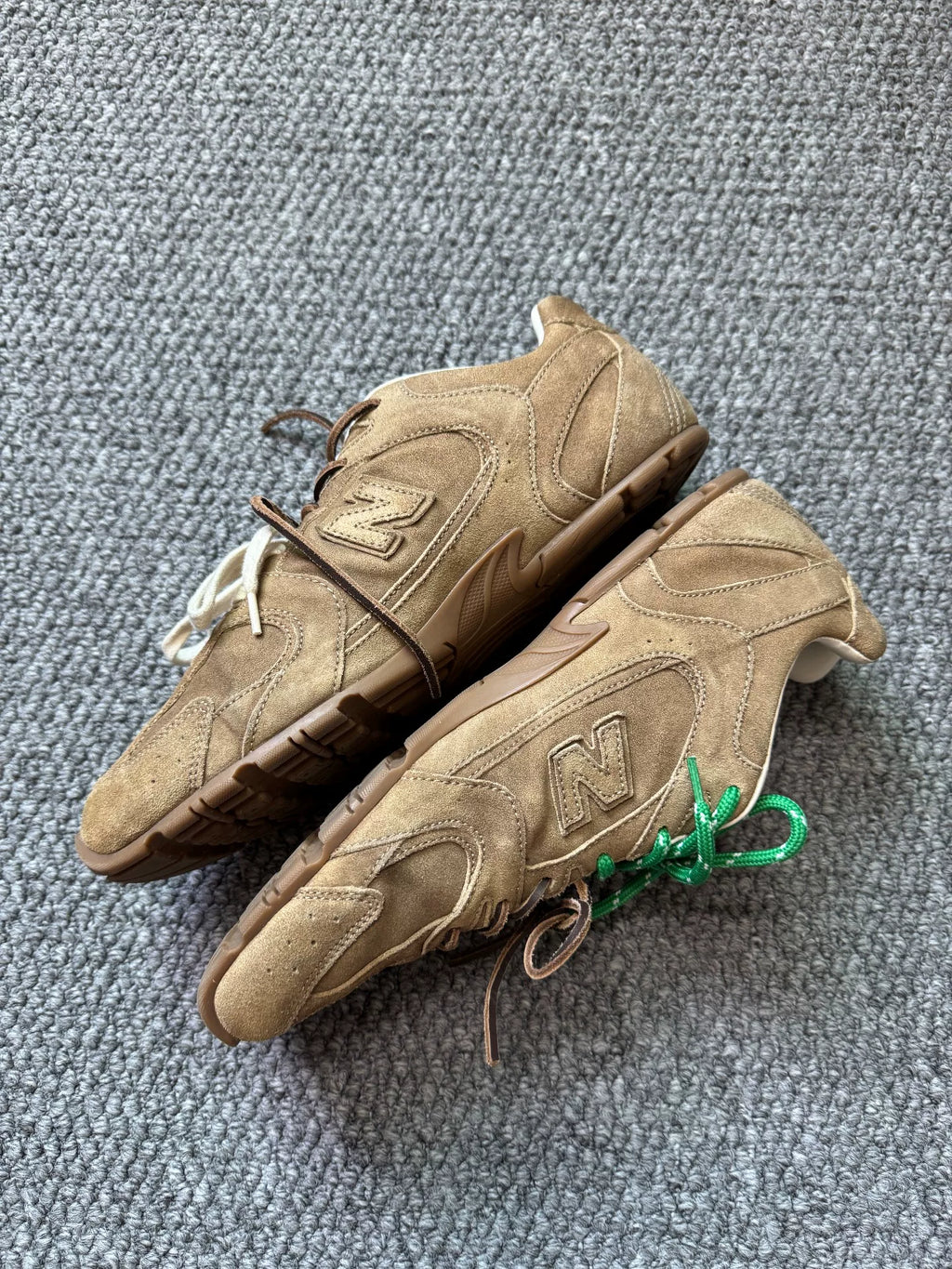 MiuMiu x × New Balance 530 Brown Suede German Army Trainers