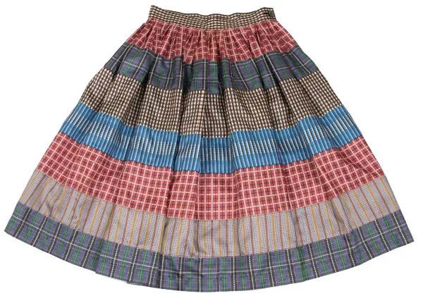 COMME des GARCONS Vintage Dark Plaid Skirt