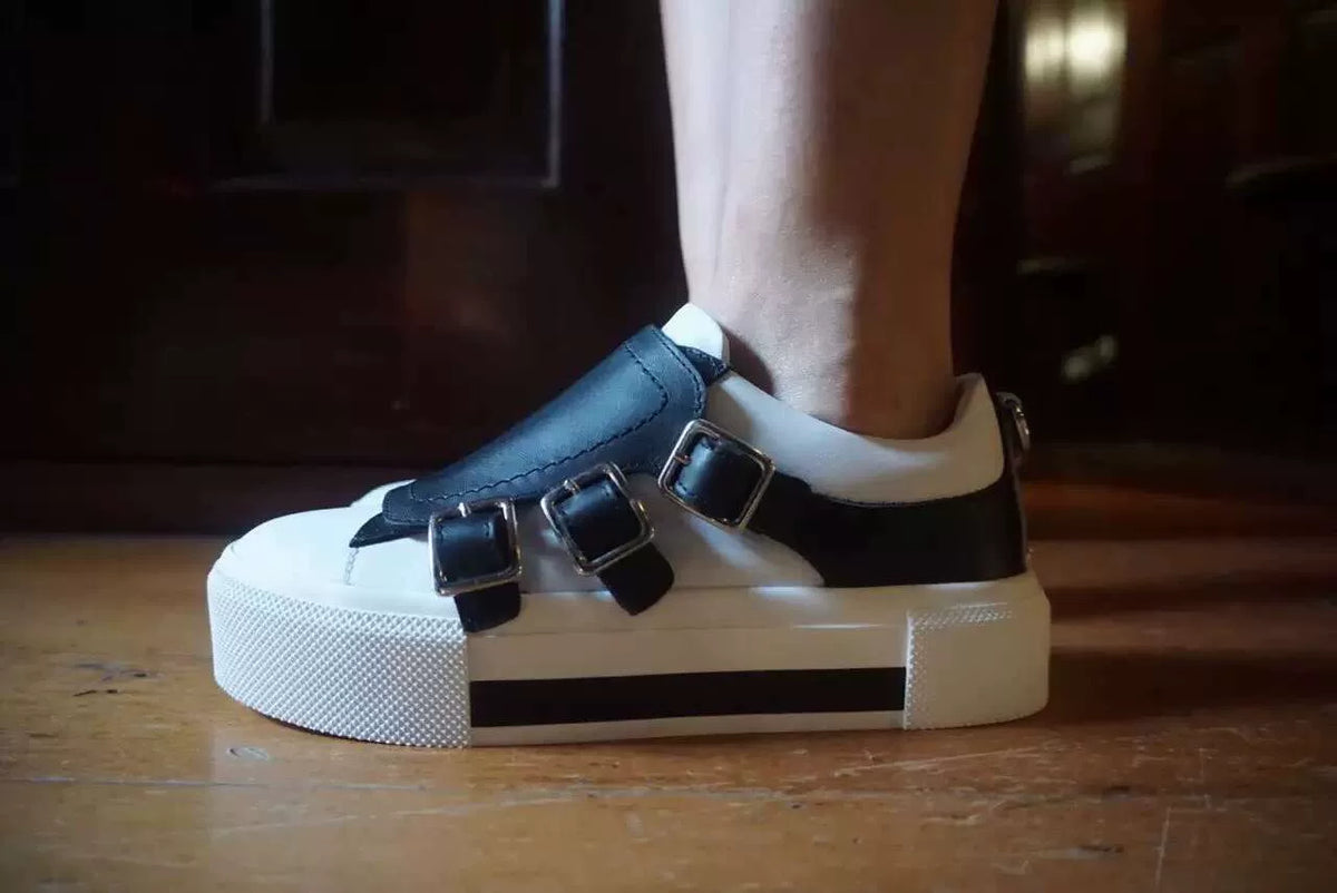 Alexander McQueen SS16 White Triple-Strap Low-Top Sneakers