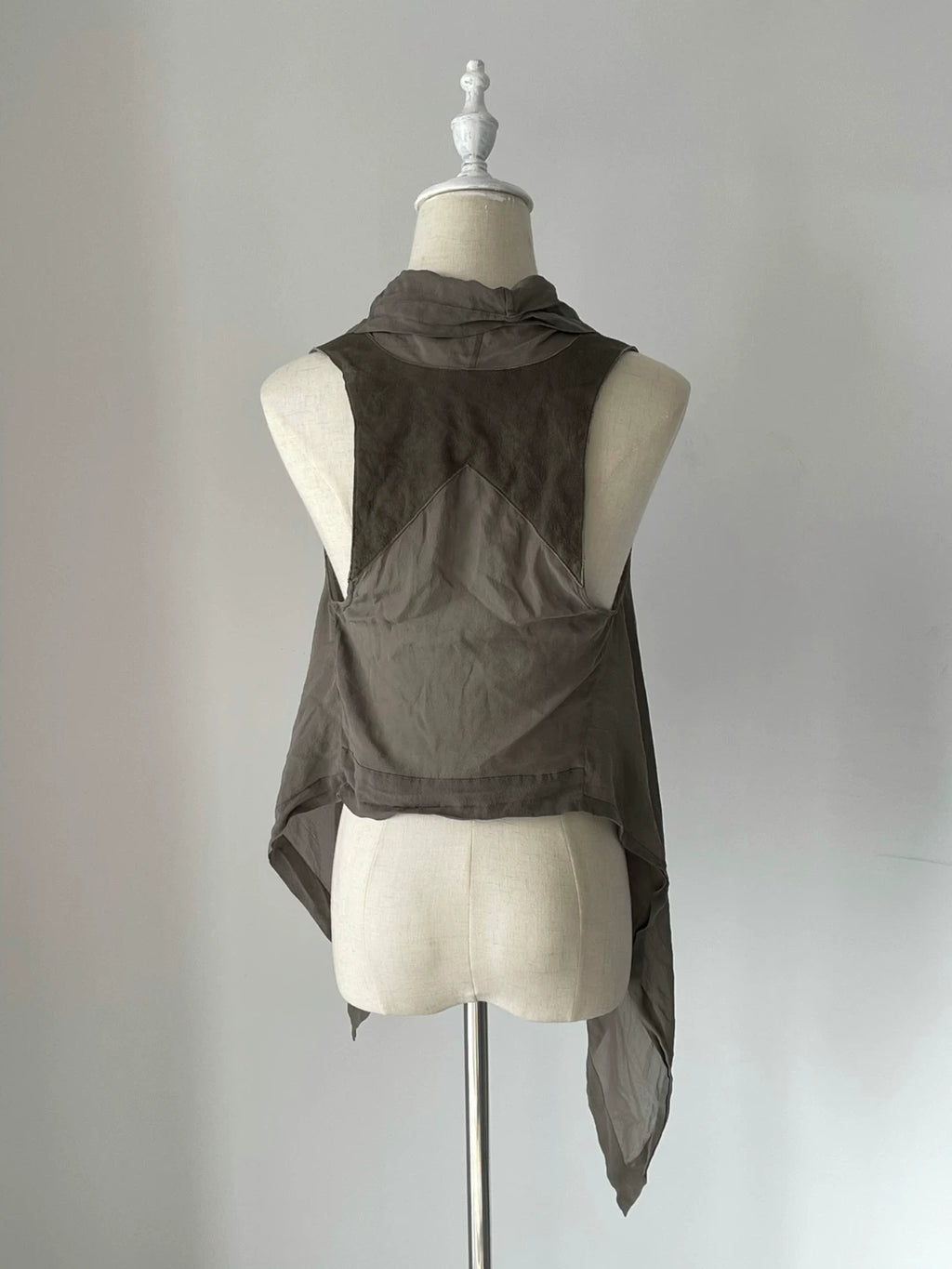 Helmut Lang Leather Patch Silk Vest