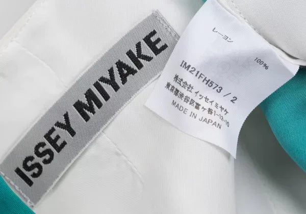 Issey Miyake Vintage White Patterned Silk Dress