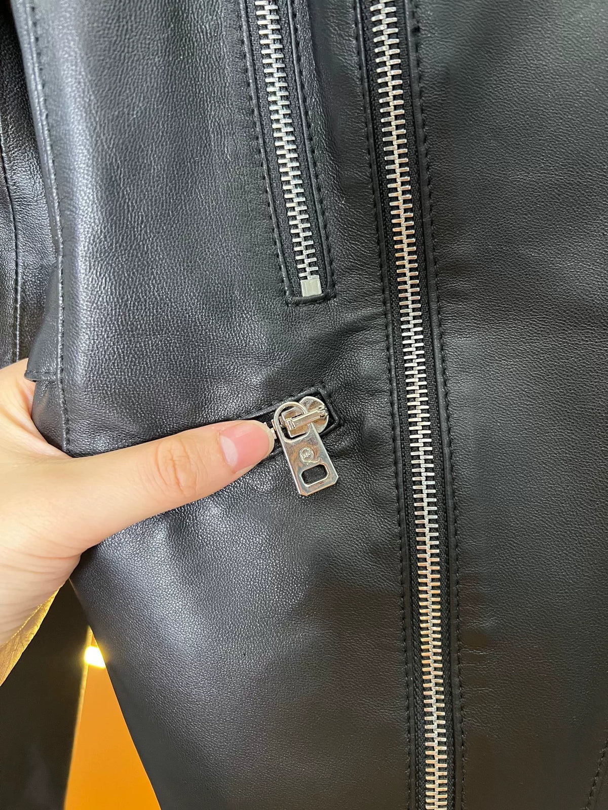 Alexander McQueen Diagonal Zip Leather Jacket