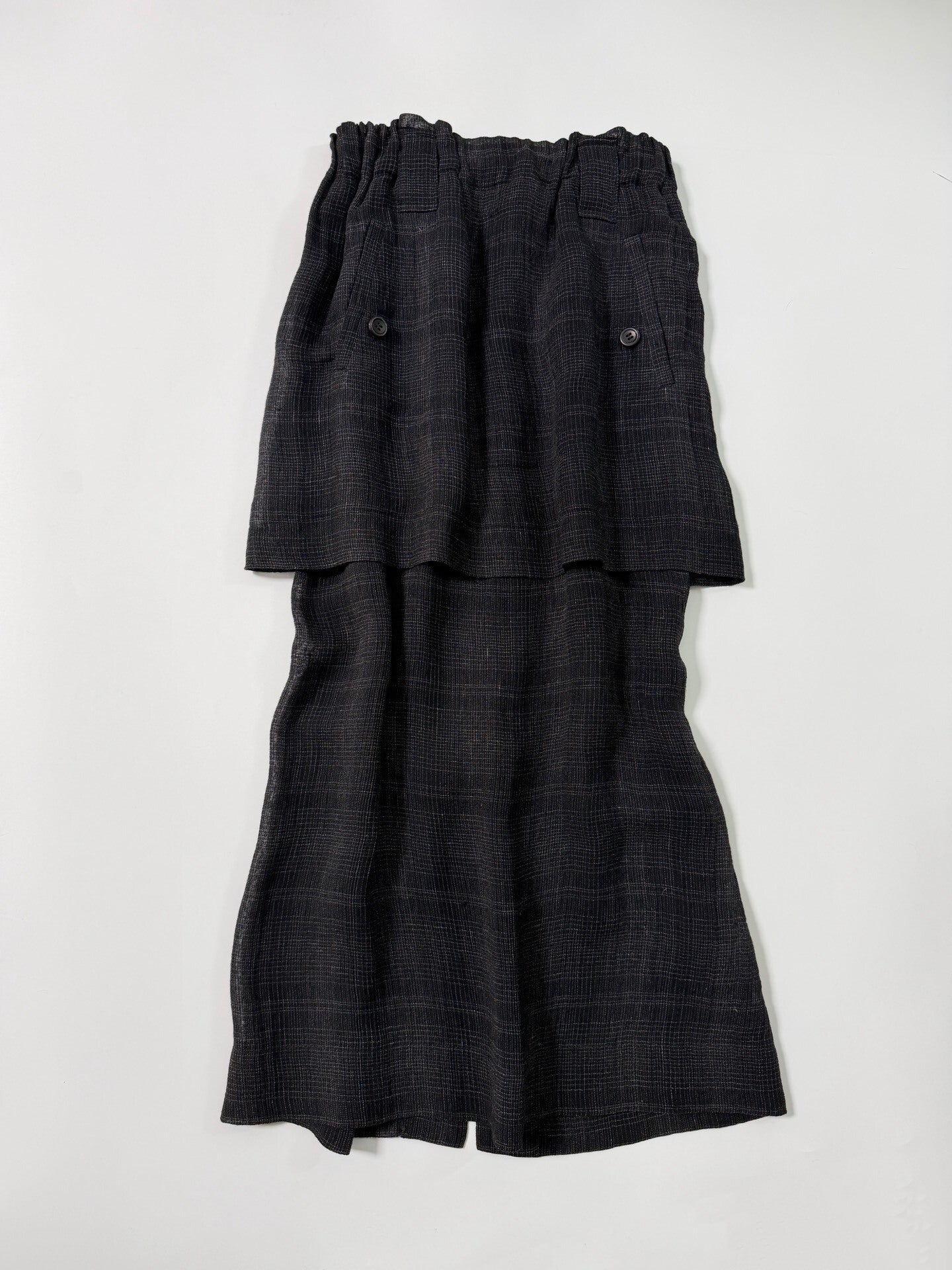 Issey Miyake Double-Layer Pure Linen Skirt - Devines