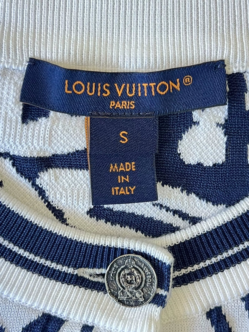 Louis Vuitton Knit Blue Botanical Cardigan