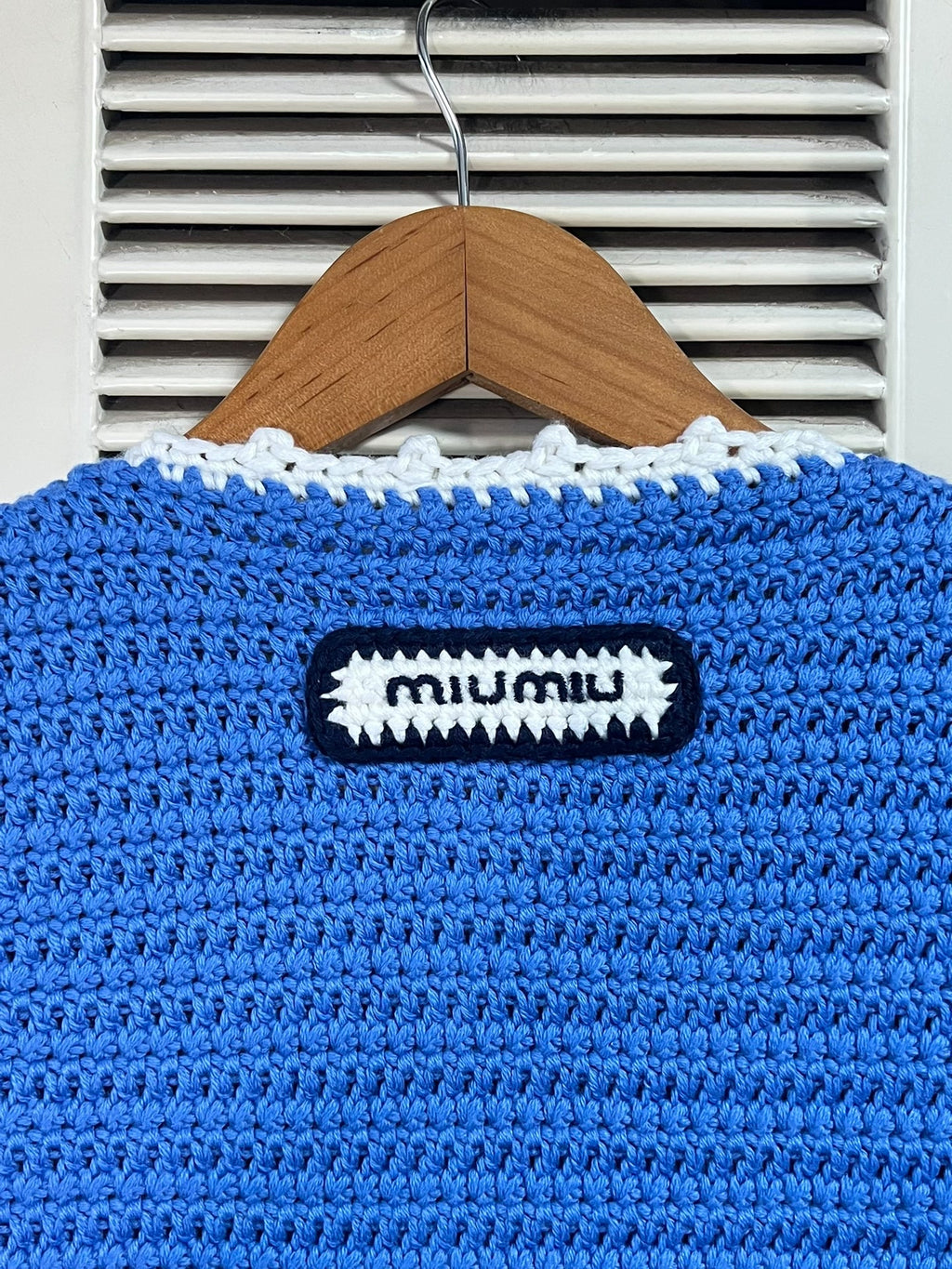 miumiu hand-crocheted short cardigan