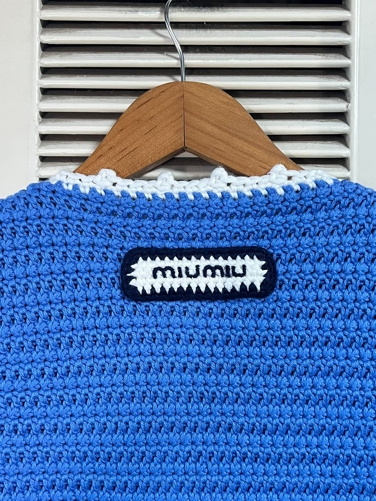 miumiu hand-crocheted short cardigan
