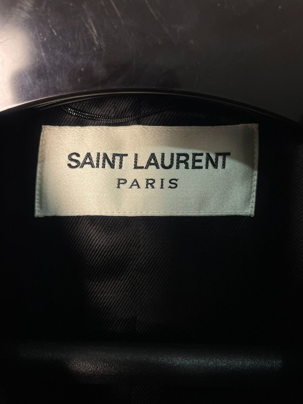 Saint Laurent FW16 Black Single-Breasted Wool Coat
