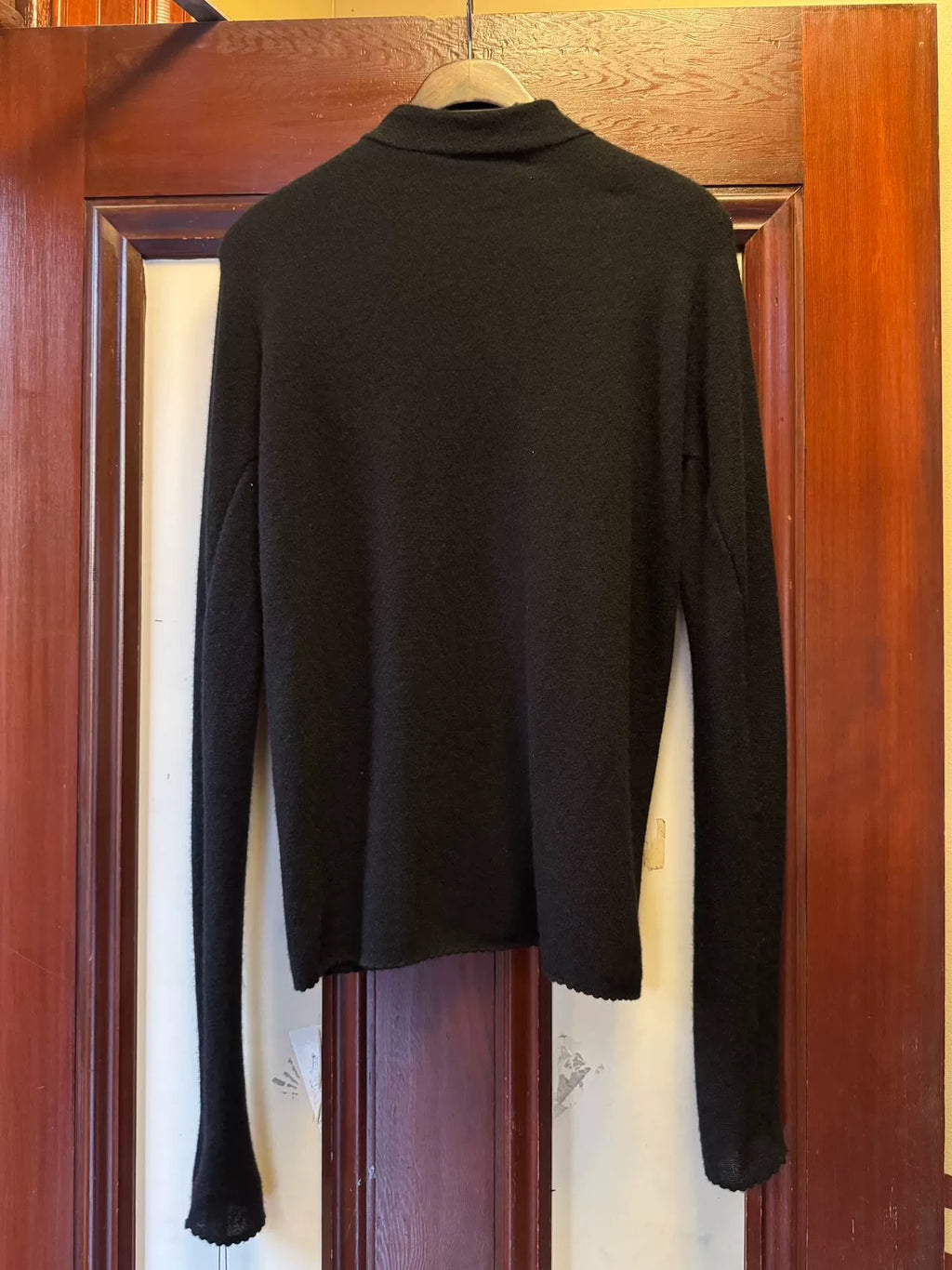 M.A+ FW24 Black Hand-Stitched Cross-Cut Cashmere Sweater