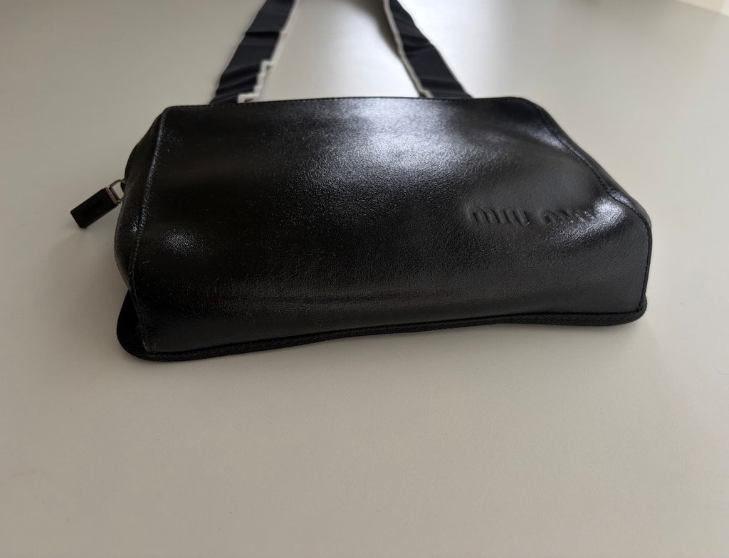 Miu Miu SS99 Black Leather Crossbody Bag