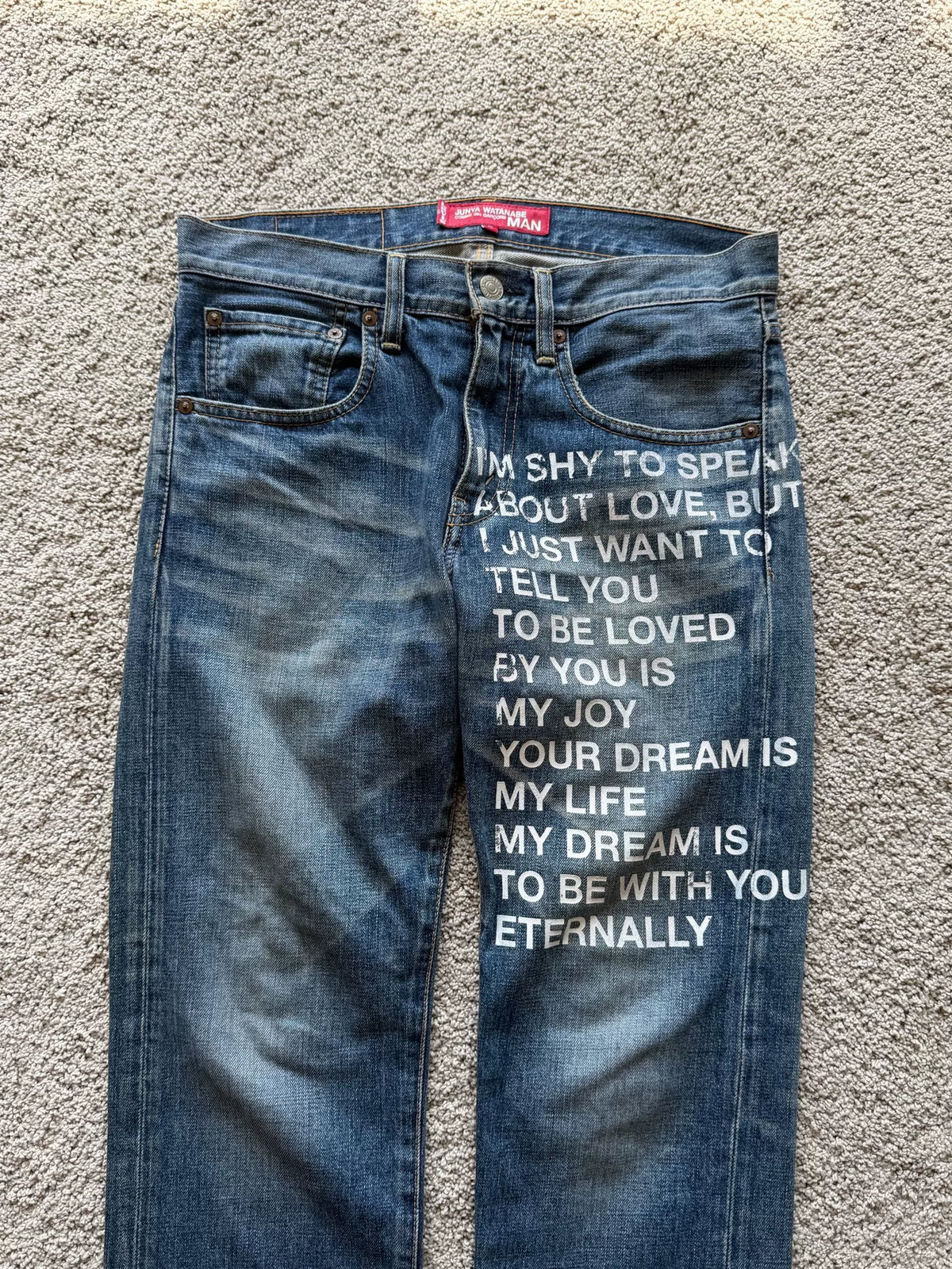 Junya Watanabe SS09 Poem Denim Trousers