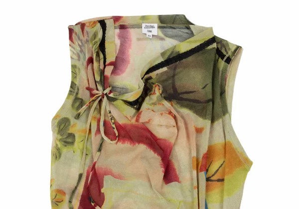 Jean Paul Gaultier Watercolor Floral Sleeveless Top