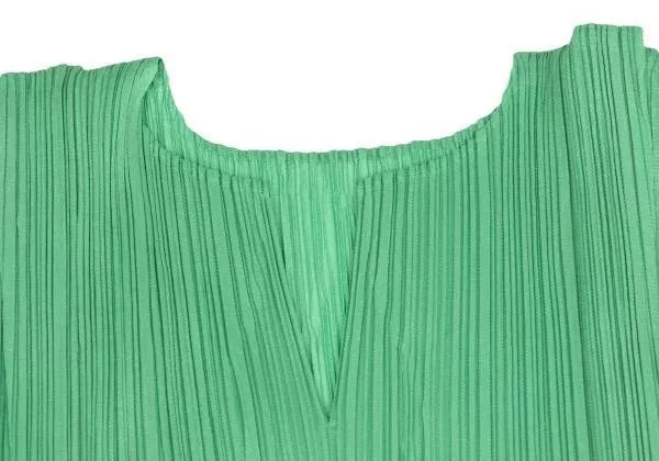 Issey Miyake Vintage Green Pleated Dress