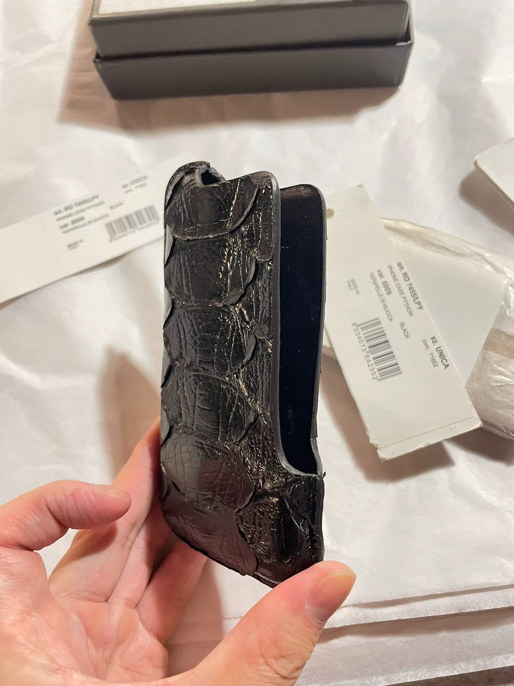 Rick Owens FW13 Island Iphone case python Black Other