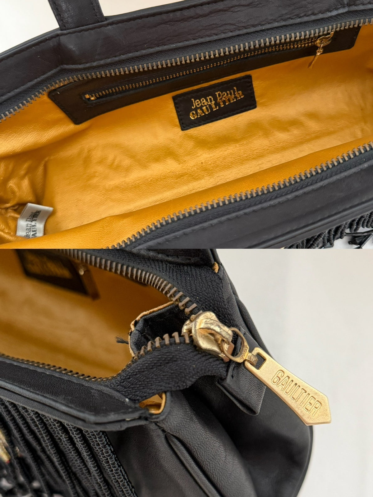 Jean Paul Gaultier 90s Beige Fringe Tote Bag