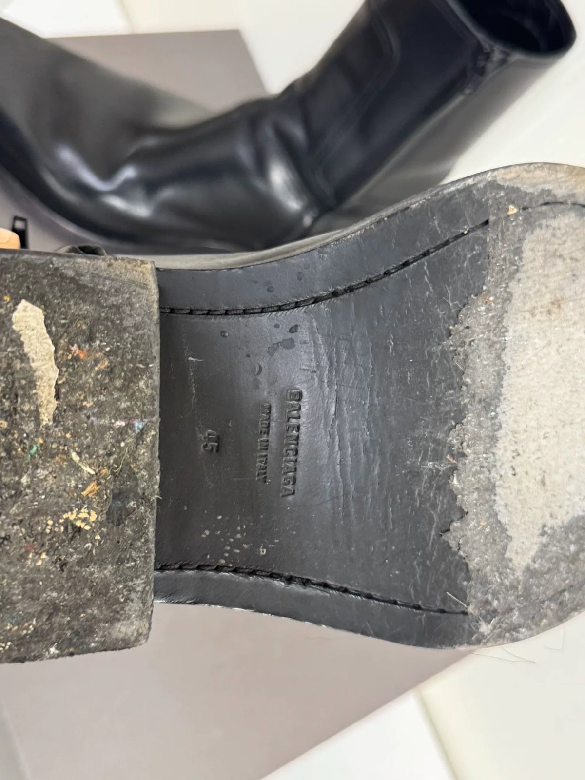 Balenciaga Santiago Square-Toe Chelsea Boots