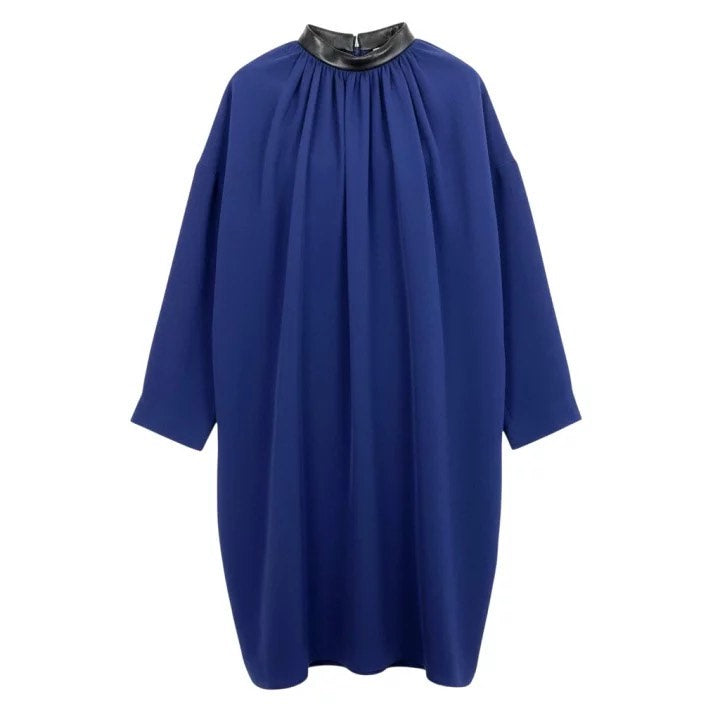 Celine Lambskin Collar Silk Dress
