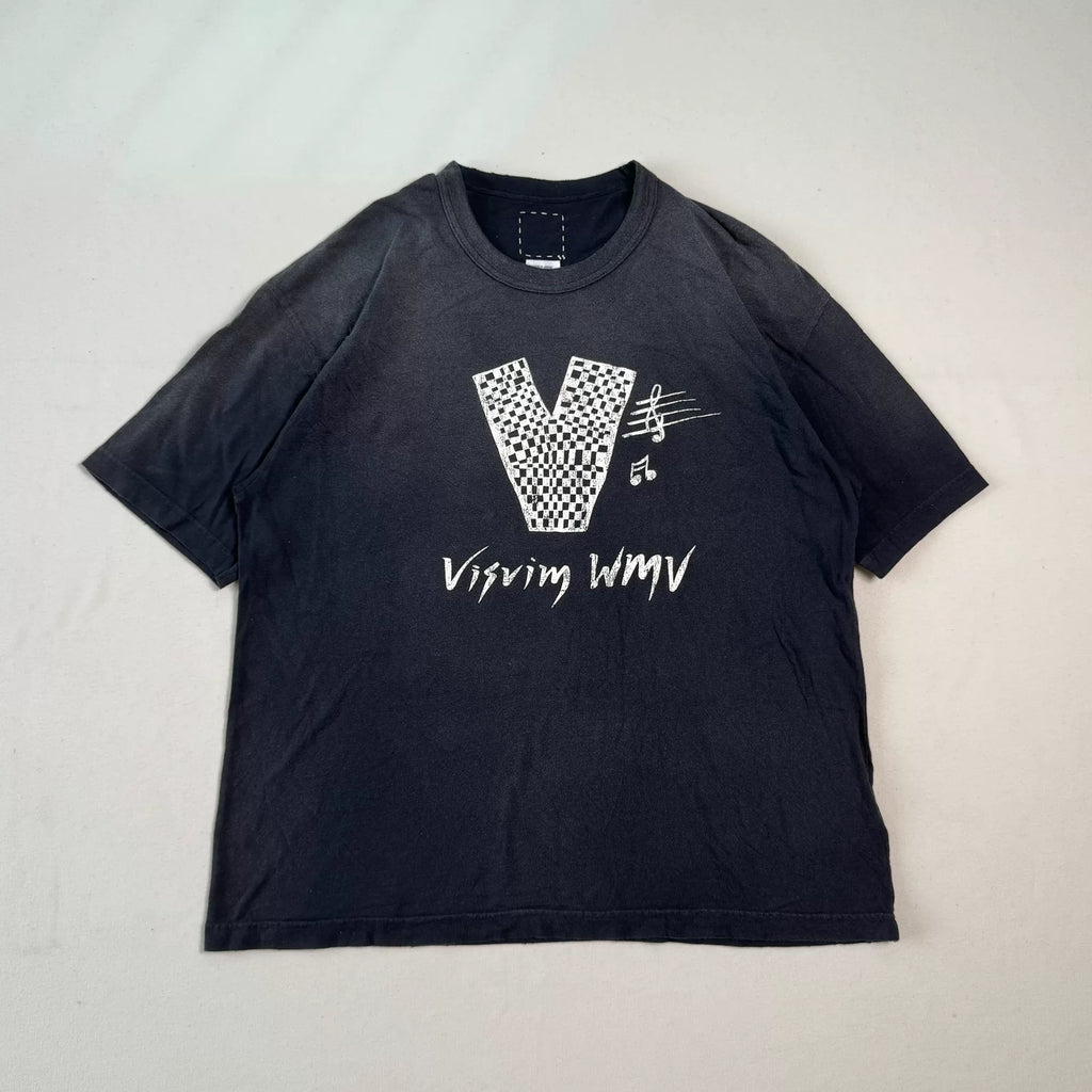 VISVIM 25SS JUMBO TEE S/S V CRASH Dyed Distressed Print Short-Sleeve T-Shirt