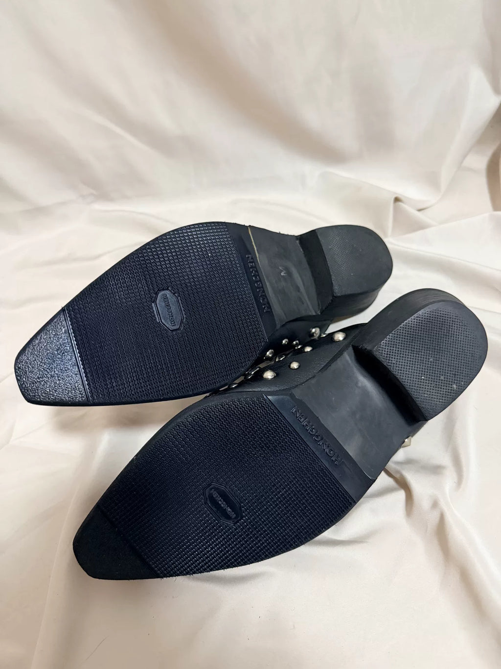 Junya Watanabe Studded Pointed Toe Slides