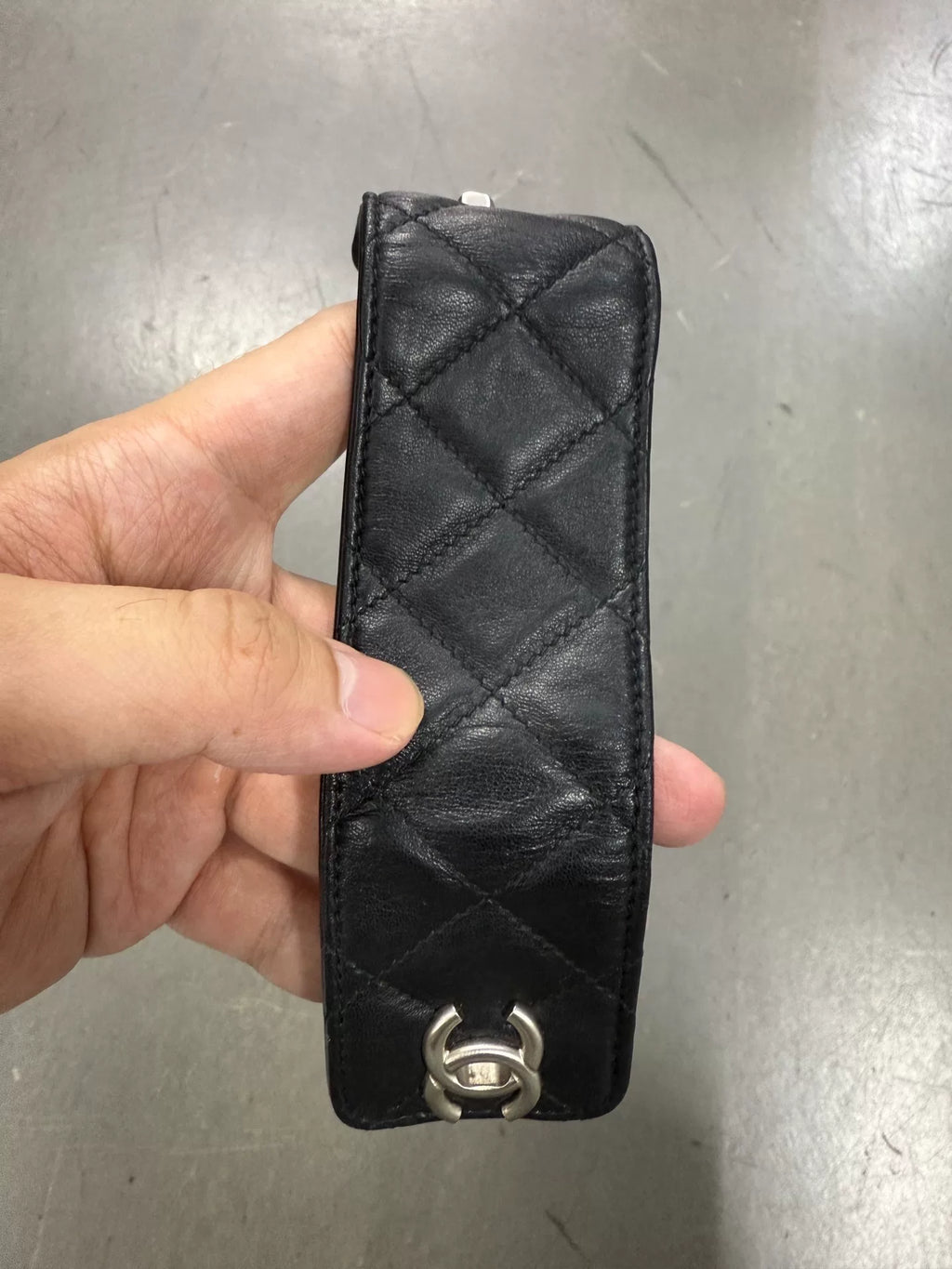 Chanel Lambskin Bracelet Black
