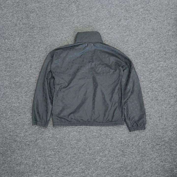 Louis Vuitton LV monogram tonal print stand-up collar shell jacket