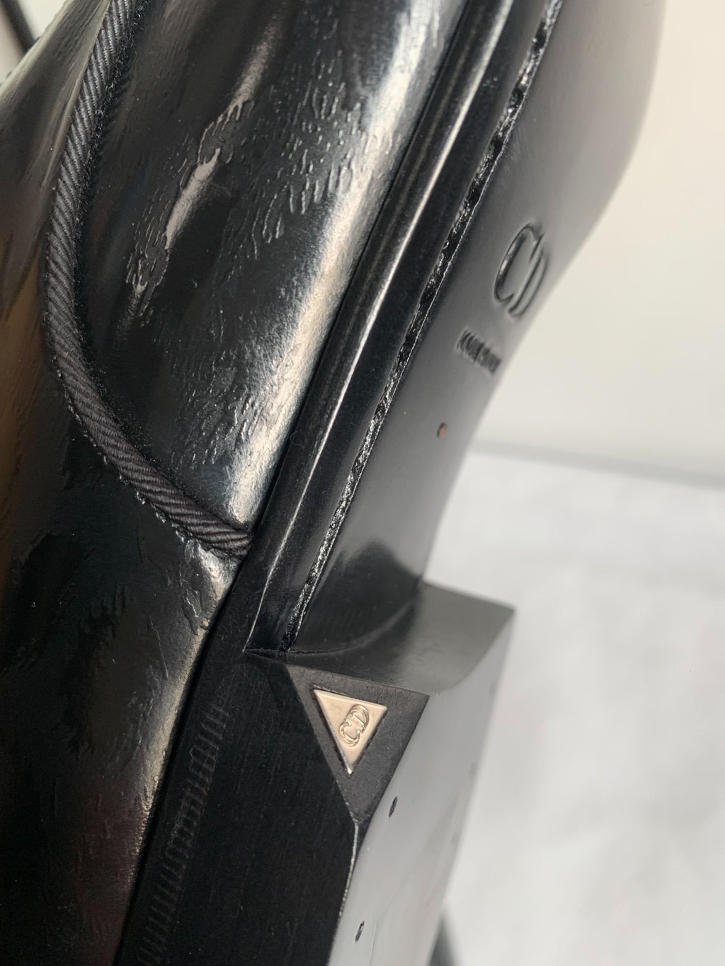 Dior Black Spotted Leather Derby Shoes