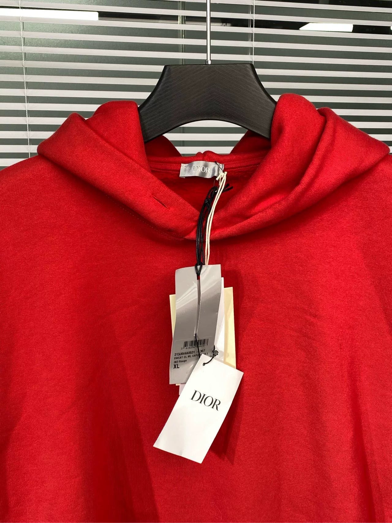 Dior Kenny Scharf Hooded Embroidered Red Hoodie