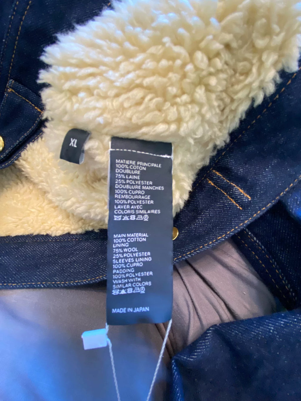 Celine Denim Shearling Collar Jacket