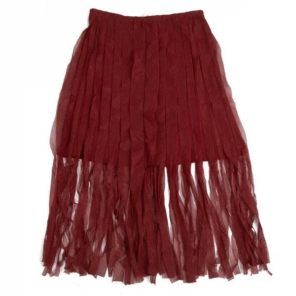 Jean Paul Gaultier Vintage Red Panelled Mesh Skirt