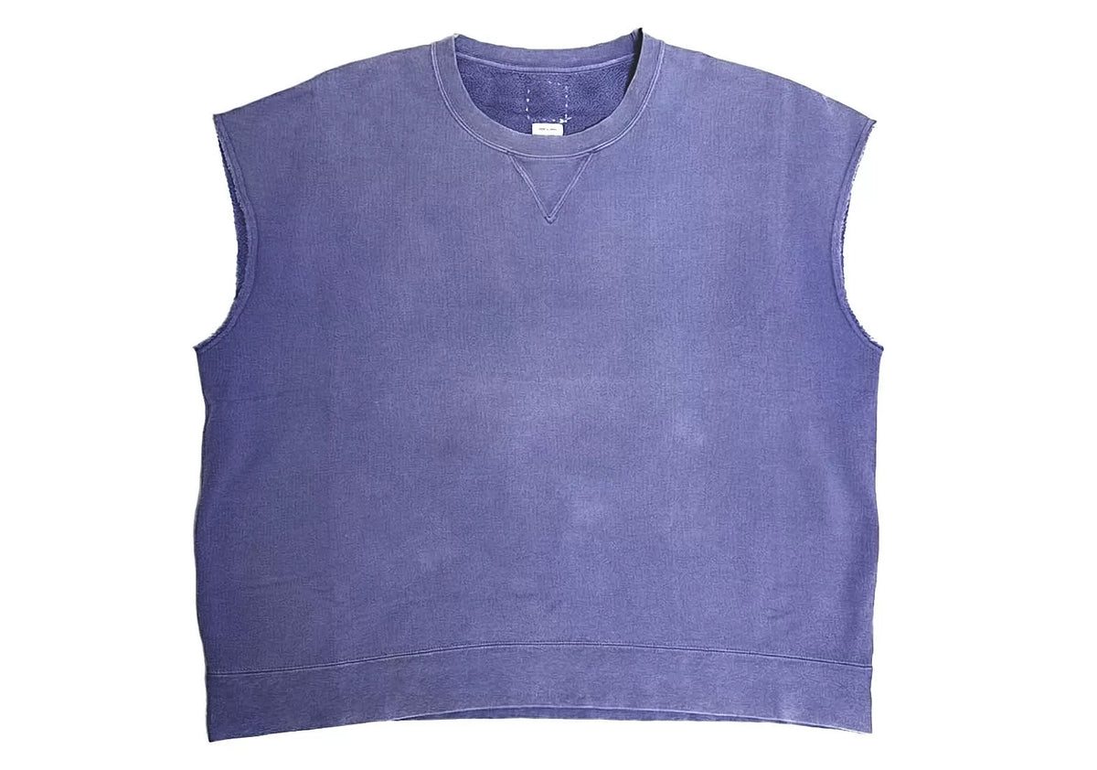 visvim SS24 Blue MONDO SWEAT S/L DMGD (U.D.) Knit Vest