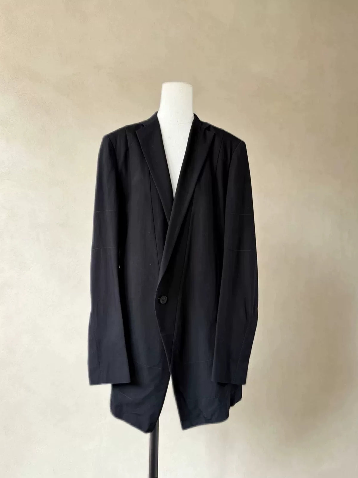 Julius SS16 Deconstructed Padded Shoulder Viscose Cotton Blazer