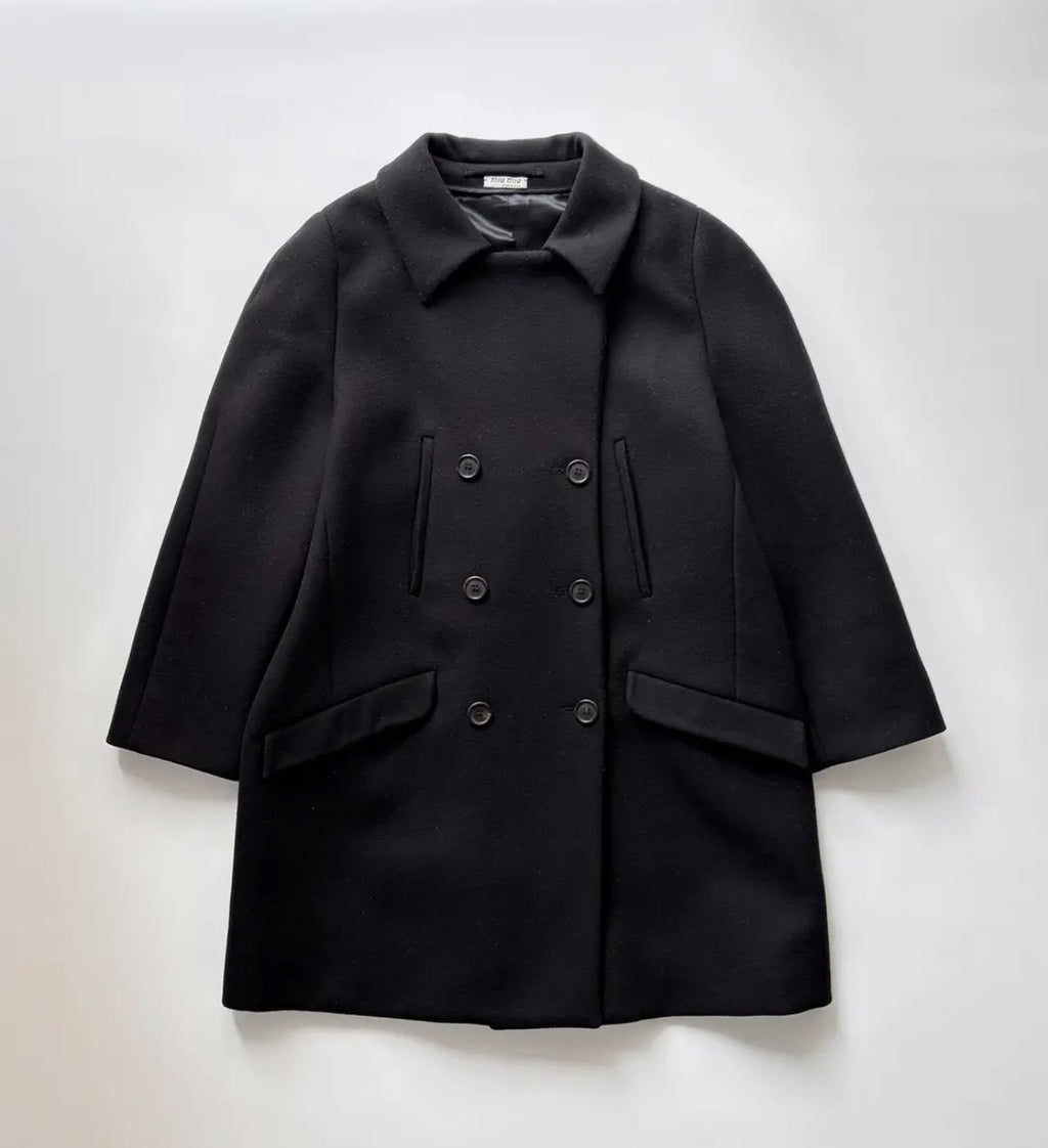 Miu Miu Double-Breasted Wool Coat