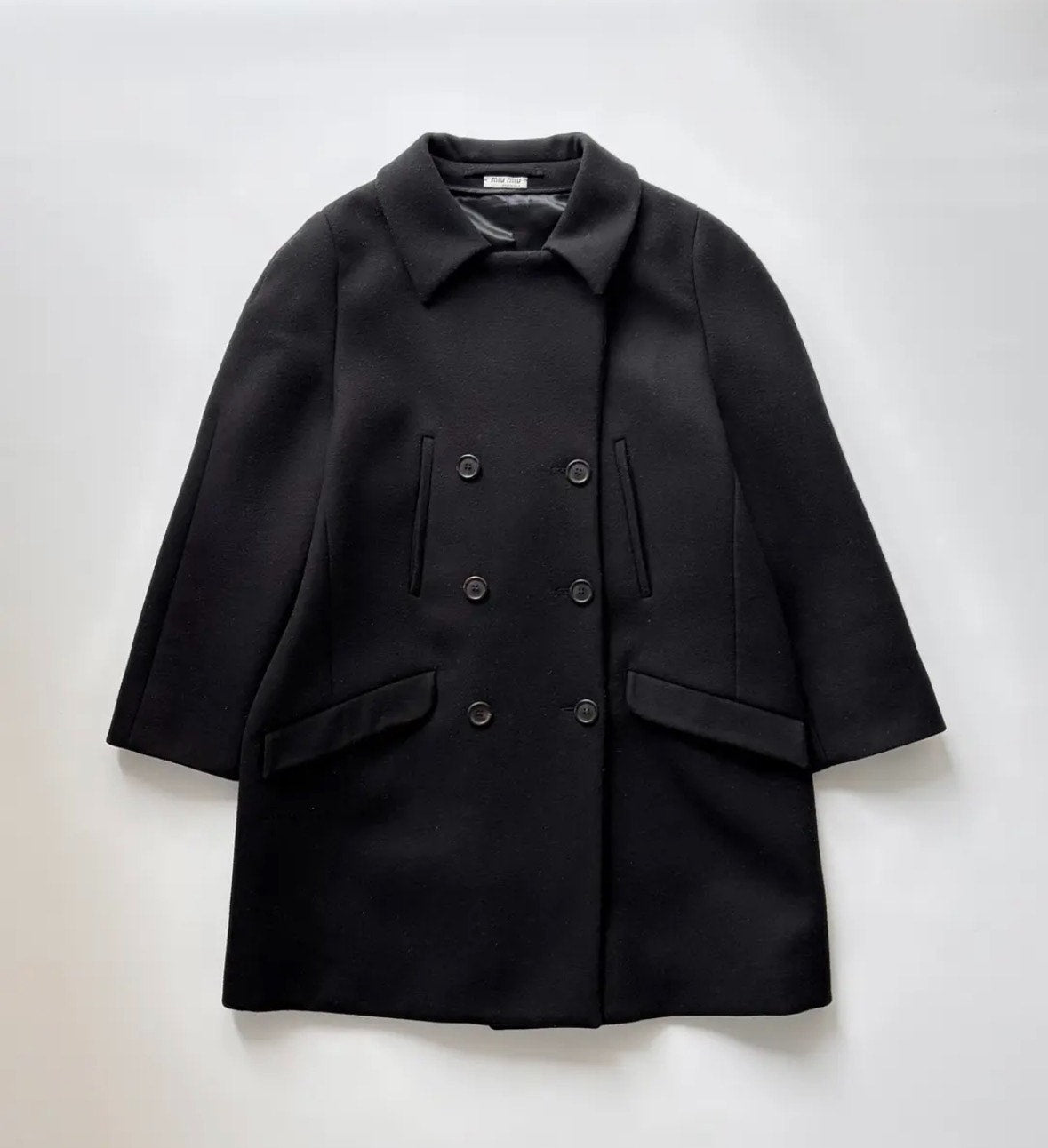 Miu Miu Double-Breasted Wool Coat