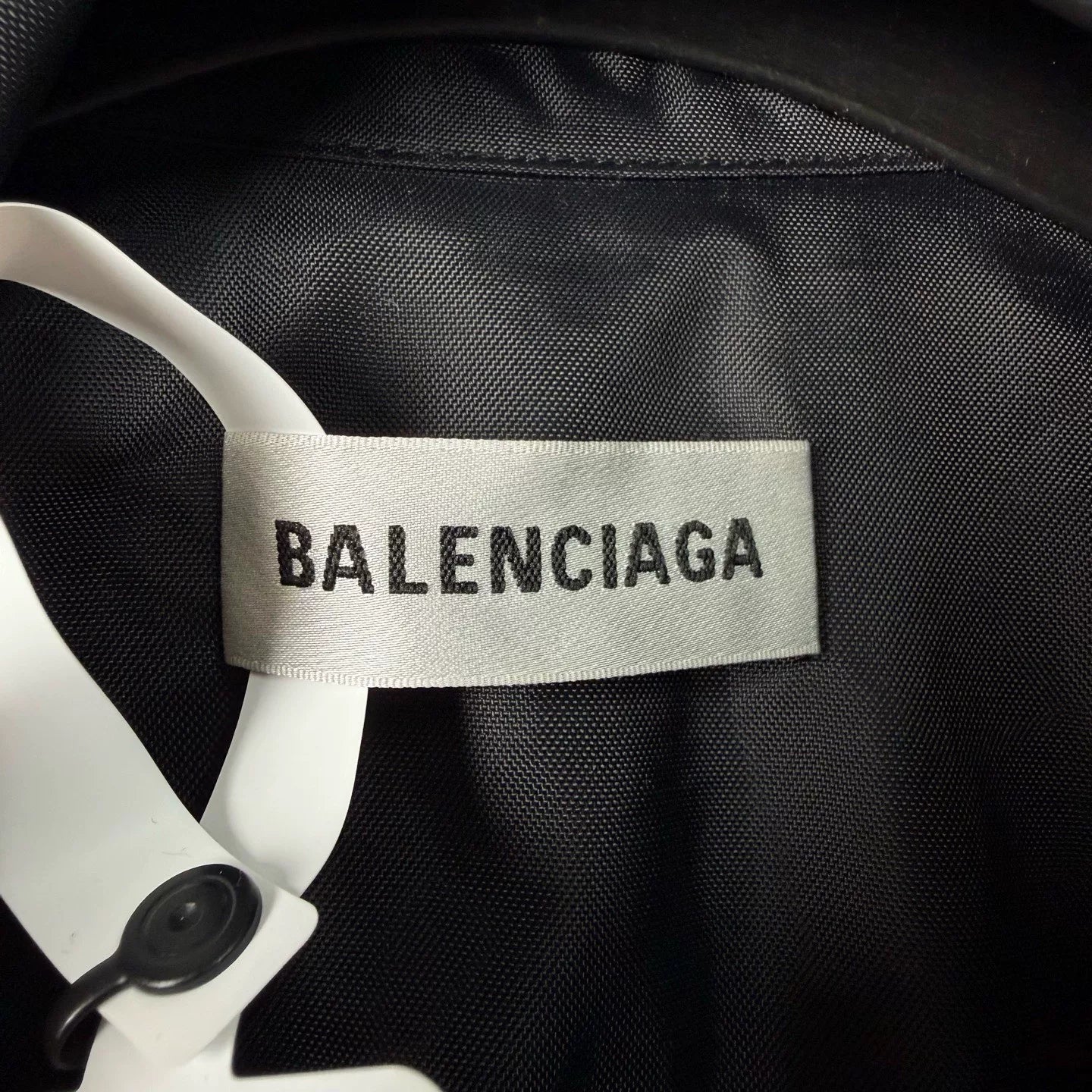 Balenciaga Print Denim Panel Shell Jacket